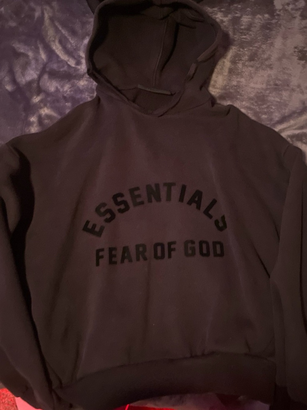 Fear of God Essentials Black Pullover Hoodie